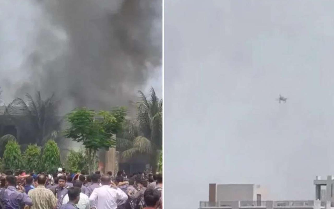 Avión se estrella en Bangladesh